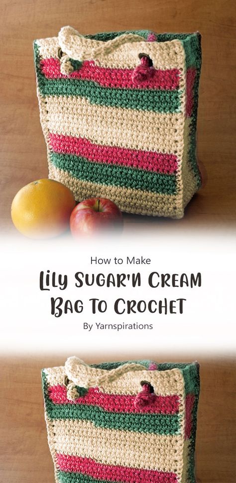 Crochet Lunch Box Bag, Crochet Lunch Bag Pattern Free, Crochet Lunch Bag, Lunch Bag Pattern, Lunch Bags Pattern, Bag Free Crochet Pattern, Cream Bag, Sack Lunch, Kids Purse