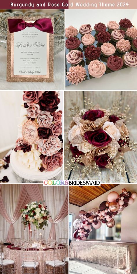 Top 20+ Rose Gold Wedding Theme Ideas - ColorsBridesmaid Burgundy Cream And Rose Gold Wedding, Maroon And Rose Gold Wedding Decorations, Rose Gold And Burgundy Wedding Centerpieces, Mulberry And Rose Gold Wedding, Rose Gold And Burgundy Centerpiece, Rose Gold And Burgundy Wedding Theme Dresses, Quince Decorations Burgundy And Rose Gold, Burgundy Dusty Rose Gold Wedding, Rose Gold And Burgundy Wedding Theme Decor