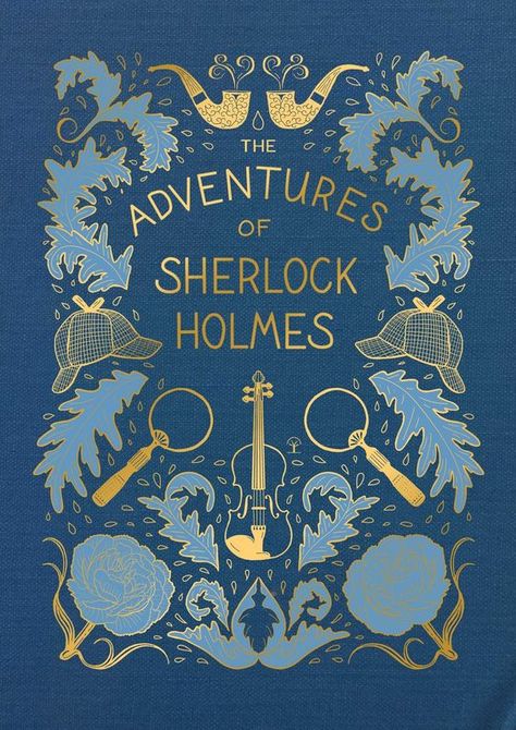 The Adventures Of Sherlock Holmes Book Cover, The Adventures Of Sherlock Holmes Book, Classic Book Cover Redesign, Book Covers Illustrated, Adventure Book Cover Design, 1920s Book Covers, Vector Book Cover, Classic Book Cover Design, Retro Book Covers