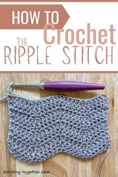 Ripple Stitch Crochet Scarf, Easy Crochet Ripple Blanket, Free Ripple Stitch Crochet Patterns, Crochet Ripple Stitch Diagram, Crochet Ripple Scarf Pattern Free, Double Crochet Ripple Pattern Free, Crochet Ripple Stitch Video Tutorial, Crochet Ripple Stitches, Crochet Wave Blanket