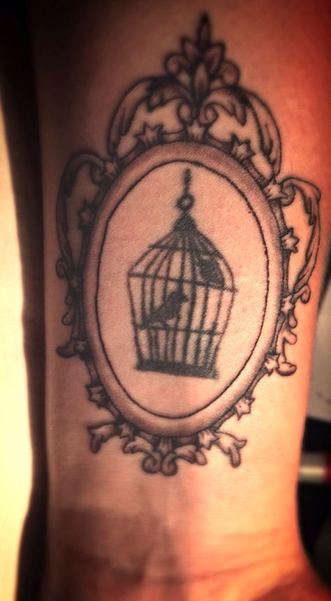 My Frame tattoo around my birdcage Birdcage Drawing, Drawing Tattoo Ideas, Birdcage Tattoo, Frame Tattoo, Vintage Birdcage, Framed Tattoo, Vintage Bird Cage, Drawing Tattoo, Body Modifications