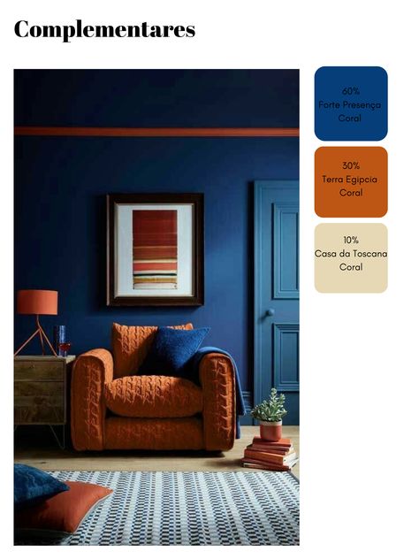 Navy And Burnt Orange Living Room, Burnt Orange Furniture, Blue And Orange Living Room, Orange Dining Room, Burnt Orange Living Room, Orange Furniture, Dusk Sky, Blue Interiors, Mid Century Interior