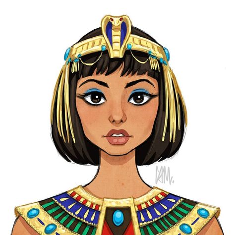 Cleopatra Drawing, Egypt Fanart, Cleopatra Nails, Cleopatra Pictures, Cameron Mark, Cleopatra Art, Egyptian Drawings, Egiptul Antic, Egyptian Fashion