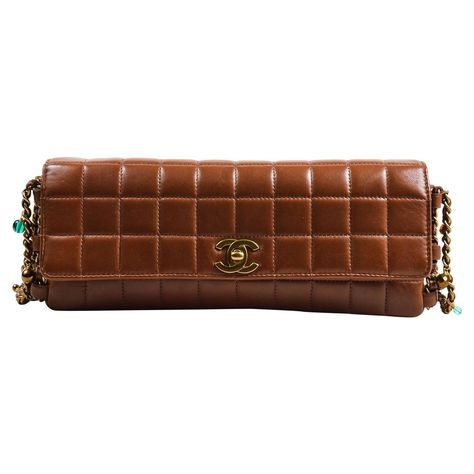 Brown Chanel, Chanel Lover, Style Guru, Chain Strap Bag, Vintage Shoulder Bag, Strap Bag, East West, Quilted Leather, Chocolate Bar