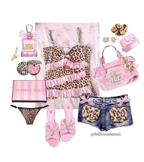 @ballerinabunnie • Instagram photos and videos Mcbling Fashion, Dolly Fashion, 2000s Fashion Trends, Outfits 2000s, Pretty Pink Princess, 2000 Fashion, Trashy Y2k, Gyaru Fashion, Outfit Collage