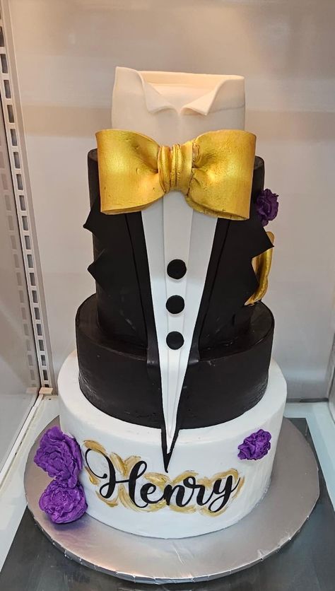 Black Birthday, Cakes For Men, Yellow And Black, For Men, Cake, Yellow, Birthday, Black