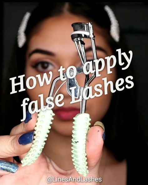 How To Apply False Eyelashes, How To Put On Fake Eyelashes, Eye Curler, Apply Mascara, Applying False Lashes, Applying False Eyelashes, Makeup 101, Faux Lashes, Lipstick Art