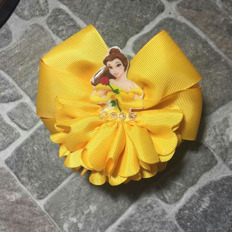 Disney Princess Hair Bows, Disney Hair Bows, Sewing Headbands, Princess Hair Bows, Kids Hair Bows, Disney Hair, Diy Crafts For Girls, Bows Diy Ribbon, Crafts For Seniors