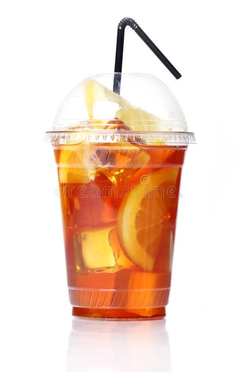 Fresh ice tea in plastic glass. On white background #Sponsored , #AD, #ADVERTISEMENT, #ice, #white, #background, #tea Ice Lemon Tea, Meja Bar, Room Supplies, Ice Cup, Mango Fruit, Mocktail Recipe, Gourmet Coffee, Lemon Tea, Fruit Tea