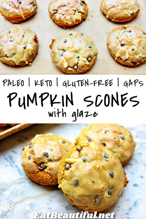 Paleo Pumpkin Scones, Keto Pumpkin Scones Recipe, Keto Pumpkin Scones, Gluten Free Pumpkin Scones, Paleo Scones, Gf Biscuits, Scones Gluten Free, Keto Scones, Coconut Butter Recipes