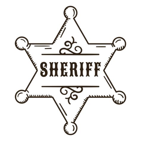 Sheriff Wild West badge PNG Design Sheriff Star Tattoo, Sheriff Badge Template, Sheriff Badge Tattoo, Wild West Design, Graphic Office, Graphic Architecture, Graphic Design Careers, Cousin Camp, Wild West Party