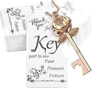 Rose Gold Wedding Favors, Key Wedding Favors, Wedding Bottle Opener Favors, Key Bottle Opener, Housewarming Decorations, Rustic Party, Keys Wedding, Engagement Decorations, Past Present Future