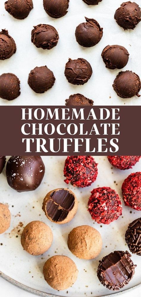 Temper Chocolate, Homemade Chocolate Truffles, Easy Truffles, Easy Gift Idea, Homemade Truffles, How To Temper Chocolate, Handle The Heat, Candy Truffles, Truffle Recipe Chocolate