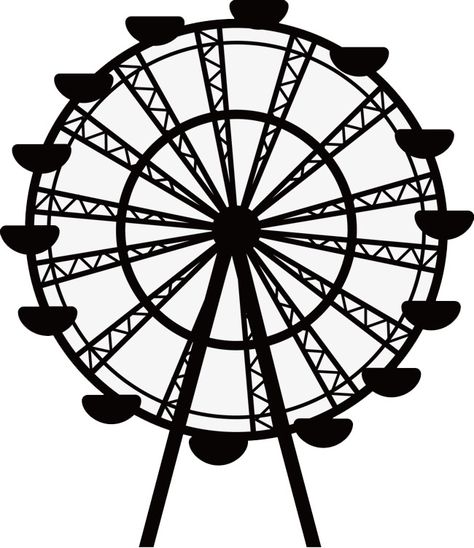 Disneyland Ferris Wheel, Ferris Wheel Drawing, London Ferris Wheel, Wheel Sketch, Wheel Drawing, Image Simple, Building Icon, Wheel Decor, Drawing Tutorials For Kids