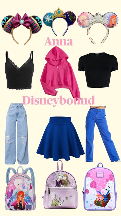 Anna Disneybound for Disney Parks Dumbo Outfit, Anna Disneybound, Frozen Disneybound, Rapunzel Disneybound, Disney Vacation Outfits, Disney Princess Halloween Costumes, Disney Character Outfits, Disney Bound Outfits Casual, Disney Trip Outfits