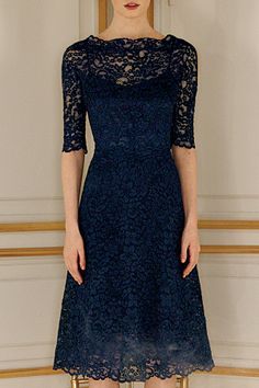 Teri Jon, Lace Outfit, Batik Dress, Flared Dress, Navy Lace, Mother Of The Bride Dresses, Blue Lace, Pretty Dresses, Beautiful Outfits