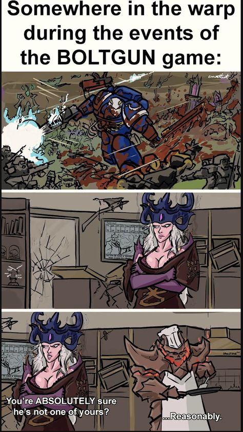 Warhammer 40k Funny, Khorne 40k, Warhammer Heresy, Lego Memes, God Emperor, Warhammer 40k Memes, 40k Art, Funny Comic Strips, Warhammer 40k Art