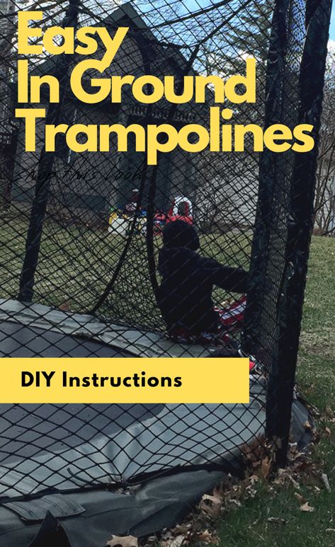 Burying Your Trampoline, Buried Trampoline Backyard Ideas, How To Bury Your Trampoline, Buried Trampoline, Trampoline In The Ground, Ground Trampoline, In Ground Trampoline, Patio Furniture Layout, Ultimate Backyard