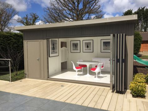 Combination Garden Rooms | Bakers Garden Buildings Building A Shed Base, Small Garden Office, Insulated Garden Room, Hot Tub Room, Pool And Garden, Garden Cabins, Cedar Cladding, Summer House Garden, Spa Rooms