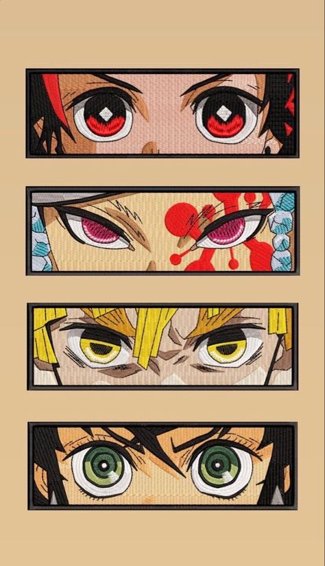 Zenitsu Eyes, Demon Slayer Bookmark, Demon Slayer Artwork, Kny Eyes, Zenitsu Kimetsu No Yaiba, Anime Canvas Painting, Anime Drawing Books, Anime Canvas Art, Anime Poster