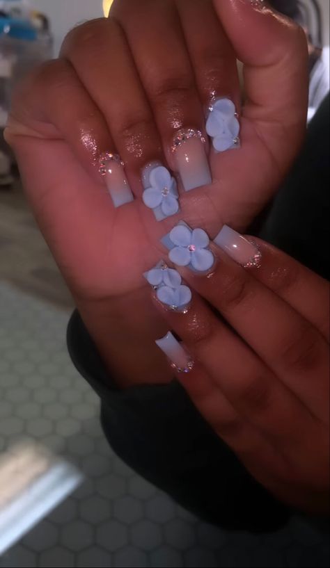 Blue Short Acrylic Nails, Acrylic Toe Nails, Acrylic Nail Set, Hard Nails, Diy Acrylic Nails, Blue Acrylic Nails, Colored Acrylic Nails, Girly Acrylic Nails, Simple Acrylic Nails