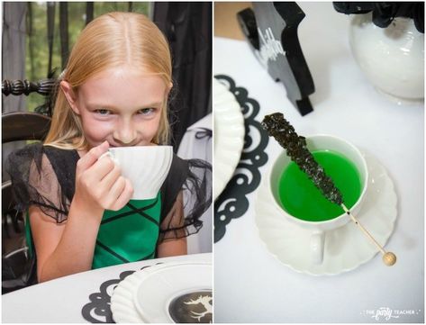 My Parties: How to Host a Witch’s Tea Party - The Party Teacher Spooky Tea Party, Witch Tea Party, Classic Tea Party, Witches Tea Party, A Witch Costume, Witch For Halloween, Witch Tea, Halloween Tea Party, Witches Tea