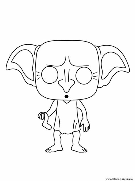 Harry Potter Coloring Pages, Harry Potter Print, Dobby Harry Potter, Harry Potter Drawings, Elf House, Unique Drawings, Lego Harry Potter, Harry Potter Art, Line Art Drawings