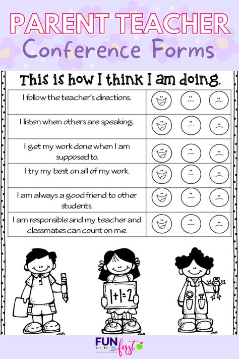 Using these FREE Parent-Teacher Conference forms that students fill out prior to conferences can be an excellent way to gain insight into their perspective on the school year and their educational experience. Student Conference Form, Parent Teacher Conference Preschool, Preschool Parent Teacher Conferences, Parent Teacher Conference Forms, Parent Conferences, Student Conference, Conference Forms, Parent Teacher Conference, Parent Teacher Conferences