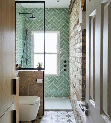 20 walk-in shower Ideas and how to embrace this hot trend | Ideal Home Fully Enclosed Shower Ideas, Walk In Shower With Window, Walkin Shower Ideas, Walk In Shower Ideas, Small Shower Room, Small Showers, Shower Room, Walk In Shower, Ideal Home