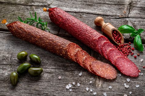 Venison Pepperoni Recipes, Venison Salami Recipe, Cured Venison, Venison Snack Stick Recipe, Venison Snack Sticks, Venison Summer Sausage, Venison Summer Sausage Recipe, Venison Meals, Venison Dishes