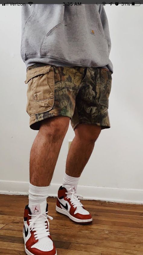 Camo Cargo Shorts Outfit, Camouflage Shorts For Summer Streetwear, Camo Shorts Men Outfit, Military Style Shorts For Streetwear, Cargo Shorts Men Outfits, Military Style Khaki Shorts For Streetwear, Army Shorts Outfit, Camo Shorts Outfit, Camo Pants Outfit Men