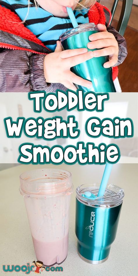 Weight Gain For Kids, Weight Gain Smoothie, Toddler Smoothie Recipes, Toddler Smoothies, Smoothie Recipes For Kids, Weight Gain Meals, Smoothies For Kids, Healthy Weight Gain, High Calorie Meals