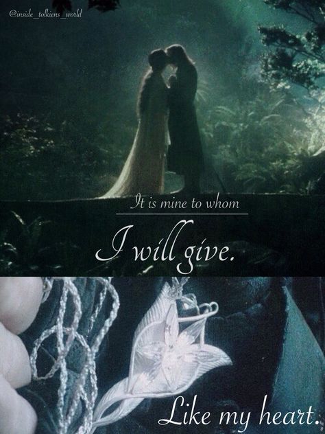 "It was a gift. Keep it." Aragorn and Arwen make such a perfect couple Aragorn And Arwen, Earth Memes, Power Couples, The Shire, Great Love Stories, Jesus Christus, Jrr Tolkien, Legolas, Dark Lord