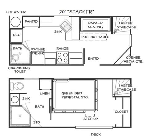 The intermodal shipping container home floor plans below are example is designed section of to the Home Interior looking. Description from pinterest.com. I searched for this on bing.com/images 20ft Container Home, 20 Ft Container Home, Tiny House 2 Bedroom, Container Home Floor Plans, Two Bedroom Tiny House, Small Home Plan, Trendy House, 20ft Container, Container Cabin