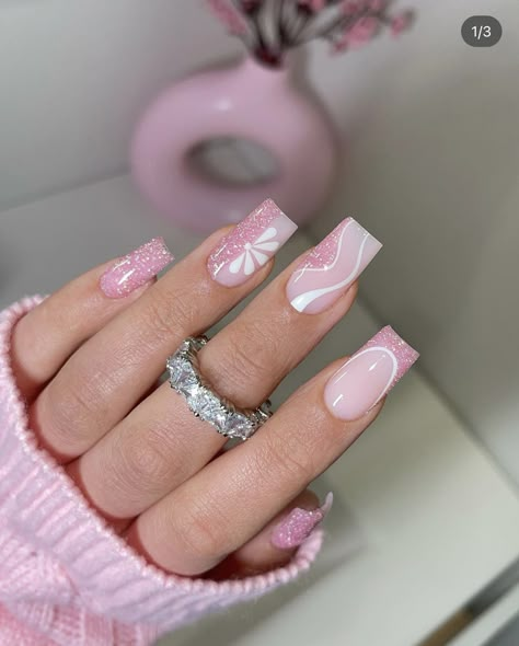 Purple Acrylic Nails, Spring Acrylic Nails, Work Nails, Cute Summer Nails, Pink Acrylic Nails, Uñas Acrilicas, Hot Nails, Minimal Chic, Fancy Nails