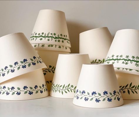 Sarah Blomfield (@sarahblomfieldstudio) • Instagram photos and videos Paint Lamp Shades Ideas, Painted Lampshade Diy, Sarah Blomfield, Painted Lamp Shades, Lamp Shades Ideas, Cityscape Mural, Painted Lampshade, Hand Painted Lamp, Chelsea Textiles