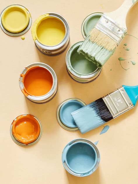 paint can colors Paint Cans Aesthetic, Paint Moodboard, Wall Paint Brush, Paint Packaging, Decorating With Black, Diy Kitchen Cabinets Painting, Decorating With Blue, Gallon Of Paint, Renovation Budget