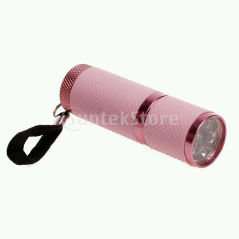 Led flashlight . Pink Flashlights Aesthetic, Flashlight In The Dark, Cute Flashlight, Pink Flashlight, Old Flashlight, Small Flashlight, Pretty Lights, Led Flashlight, Flashlight