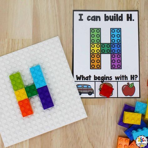 Cube Letters, Letter H Activities, Snap Cube, Kids Animation, Alphabet Centers, Letter Recognition Activities, Kindergarten Letters, Abc Activities, Letter Identification