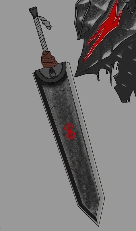 The Dragon Slayer Berserk, Dragon Slayer Tattoo, Dragon Slayer Berserk, Berserk Dragonslayer, Berserker Tattoo, Berserk Anime 1997, Slayer Tattoo, Dragon Blade, Wolf Tattoo Sleeve