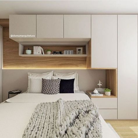 small shelving above the bed Thailand House, Bedroom Shelves, Small Bedroom Interior, Fitted Bedroom Furniture, Fitted Bedrooms, Wardrobe Design Bedroom, Bedroom Bed Design, Bedroom Closet, Shelves In Bedroom