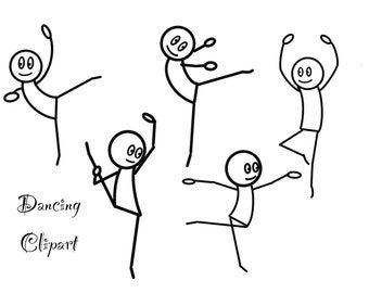 BaldersDesigns - Etsy Stick Figure Skateboarding, Dancing Clipart, Create Stickers, Stick Drawings, Dancing Ballet, Stick Figure Drawing, Sketch Notes, Stick Figure, Stick Figures