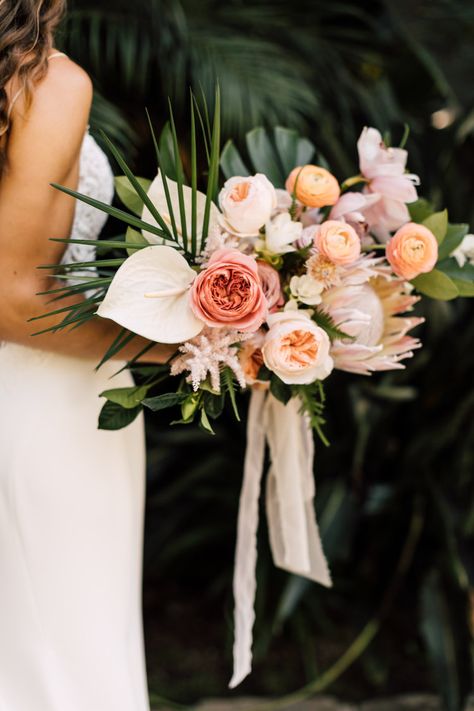 Tropical Glam Wedding Flowers, Beach Bridesmaid Bouquet, Aruba Wedding Flowers, Tropical Boho Bouquet, Filipino Wedding Bouquet, Filipino Wedding Flowers, Boho Tropical Wedding Bouquet, Bali Wedding Flowers, Filipino Beach Wedding