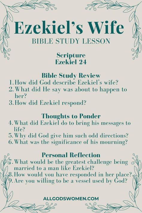 Ezekiel Bible, Gods Wisdom, Bible Character Study, Biblical Women, Esther Bible, Bible Study Activities, Womens Bible, Bible Study Materials, Study Topics