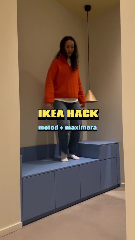 IKEA Hacks & Ideas | Inspiration | Gadgets | Houseware & more | Amazed by @villa_thyringsborg’s brilliant creation! 🌟 Dive into the world of inexpensive hallway elegance with her stunning bench design.... | Instagram Ikea Bench Hack, Ikea Hack Bench, Trones Ikea, Ikea Lack Hack, Ikea Bench, Amazing Ikea Hacks, Ikea Hacks Ideas, Ikea Pax Hack, Ikea Built In