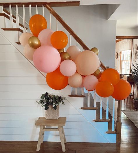 Pink Orange Yellow Bachelorette, Spritz Party Decor, Pink Orange Balloon Garland, Aperol Bachelorette Party, Aperol Spritz Themed Bachelorette, Orange And Pink Balloon Garland, Aperol Spritz Party Decorations, Aperol Spritz Bridal Shower Theme Decor, Aperol Spritz Bachelorette Party Theme