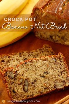 Crock Pot Bread, Slow Cooker Bread, Banana Nut Bread Recipe, Nut Bread Recipe, Breakfast Crockpot Recipes, Crock Pot Food, Slow Cooker Breakfast, Crock Pot Recipes, Slow Cooker Desserts