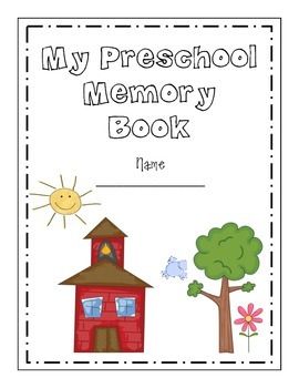 Preschool Memory Book (Full Page) Preschool Cover Page, My Preschool Memory Book, Preschool Memory Book Cover, Preschool Memory Book Printables Free, Preschool Memory Book Ideas, Wallet Size Picture, Kindergarten Readiness Assessment, Preschool Memory Book, Memory Book Cover