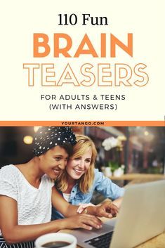 110 Fun Brain Teasers For Adults & Teens (With Answers) | YourTango #health #brain #braingames Puzzles For Adults, Brain Teasers For Adults With Answers, Cognitive Activities For Adults, Middle School Brain Teasers, Brain Teasers For Middle School Students, Math Brain Teasers High School, Challenging Puzzles Brain Teasers, Brain Teasers For Teens, Math Puzzles Brain Teasers For Kids