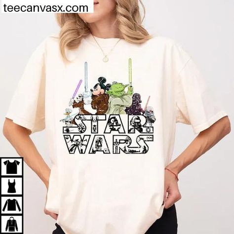 Star Wars Mickey, Disney Family Vacation Shirts, Disney Vacation Shirts, Matching Disney Shirts, Friends T Shirt, Star Wars Disney, Disney Family Vacation, Matching Sweaters, Family Vacation Shirts